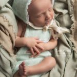 Newborn photography Brereton - baby in a bonnet - Mint