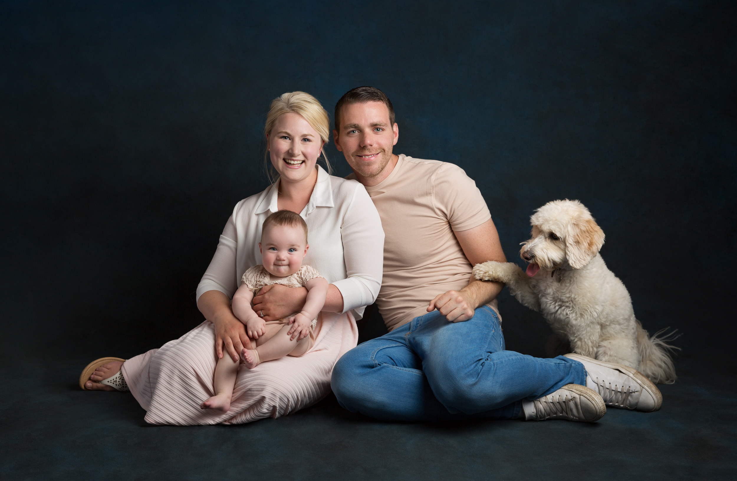 Family portrait including the dog! Taken in Sandbach, Cheshire